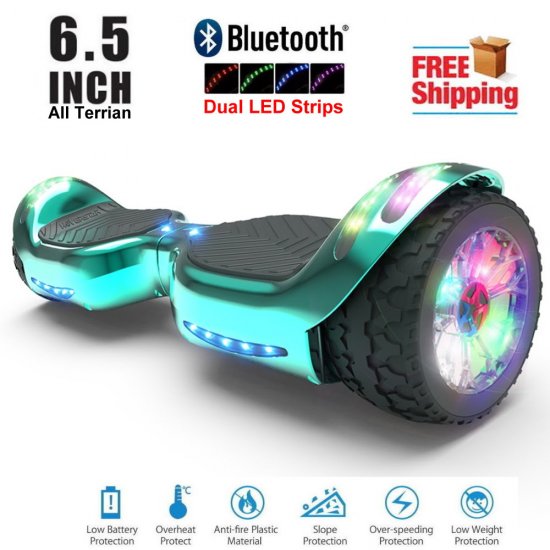 Certified TOP LED 6.5\" Hoverboard Two Wheel Self Balancing Scooter Turquoise,Certified TOP LED 6.5\" Hoverboard Two Wheel Self Balancing Scooter Rose gold