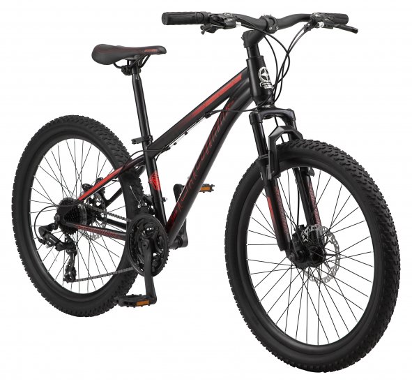 Schwinn Mountain Bike, 24-inch wheels, black, teen boys