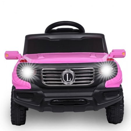 Powered Toy Car on 4 Wheels, Kids Electric Car with Remote Control, 6V Kids Toy Car with 3 Speeds, Kids Ride-On Car with Seat Belt and Forward/Reverse, Birthday Gifts for Boys Girls, Pink