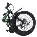 WMHOK-Green 26 inch Suspension Mountain Bike Folding Bike