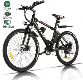 26" Electric Bike 21 Speed 350W Electric Mountain Bicycle 15Mph with 8AH Removable Battery City Bicycle for Women Adults