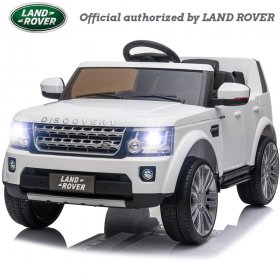 12V Kids Ride On Car Truck with Remote Control, Licensed Land Rover Electric Cars Motorized Vehicles for Girls Boys, Battery Powered Cars Vehicles Christmas Gifts with Front Storage Box, White