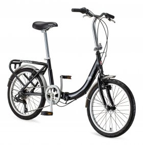 Schwinn Folding Commuter Bike, 20-inch wheels, ages 14+, Black
