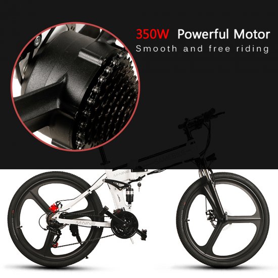 Lixada 26 Inch Folding Electric Bike Power Assist Electric Bicycle EBike