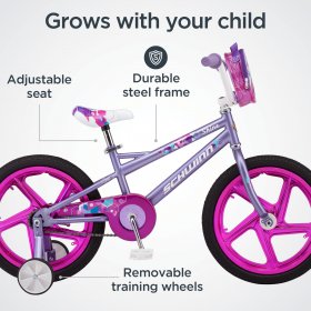 Schwinn Girl's Sidewalk Bike, 18-inch mag wheels, ages 5