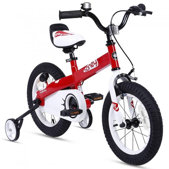 RoyalBaby Honey Red 14 inch Kid\'s Bicycle With Training Wheels