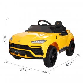 Tobbi Licensed Lamborghini Urus12V Kids Ride On Car with Remote Control Electric Battery Powered Vehicle Kids Toy Car with MP3, Music, Horn, USB