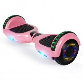 CBD Bluetooth Hoverboard with LED Lights Balancing Wheel Electric Self Balance Scooter Hoverboard for Kids UL2272 Certified Carbon Pink