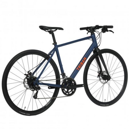 Decathlon - Triban RC120, Aluminum Road Bike, Flat Bar, 700c, Blue, XS