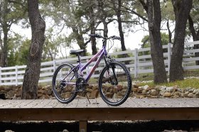 Huffy Hardtail Mountain Bike, Stone Mountain, 24 inch 21-Speed, Lightweight, Purple