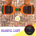 CBD Bluetooth Hoverboard Self Balancing Scooter 6.5"with LED Lights Hoverboard for Kids Adult Gift Orange and Gray