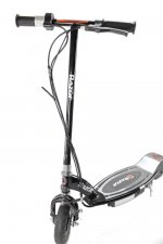 Razor E100 Motorized 24-Volt Electric Scooter, Black + Razor V17 Youth Helmet