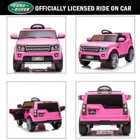 12V Ride on Toys, Kids Ride on Cars with Parent Remote, 4 Wheels Battery-Powered Ride on Truck Car RC Toy, Pink Ride on Toys for Boys Girls, 3 Speeds, LED Lights, MP3 Music