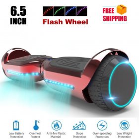 HOVERSTAR Hoverboard Certified HS2.0 Flash Wheel with LED Light Self Balancing Wheel Electric Scooter Chrome Red