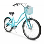 Hyper Bicycles 26 in Ladies Commute, Neon Teal