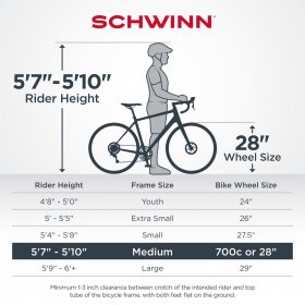 Schwinn Road Bike, 700c wheels, 14 speeds, cyclocross