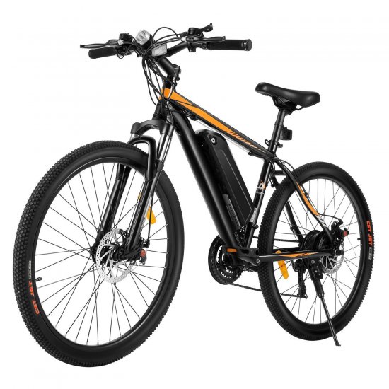 26inch 21 Speed Electric Bicycle for Adults Ebike with 36V 10.4A Removable Lithium-ion Battery Integrated Mens Electric Bike With LED Meter and Thumb Throttle