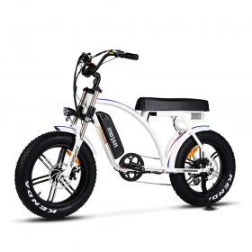 20" Electric Cruiser Bike for Adult 750W 14Ah 48V E-bike Addmotor M-60 R7, White