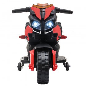 Kids Ride On Toys, YOFE Ride On Motorcycle for Boy Girl, 6V Battery Powered Electric Motorcycle w/ Music/LED Headlights/Horn, Kids Ride On Bike w/ Training Wheels, Kids Birthday Present, Red