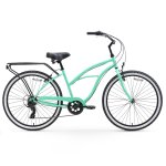 sixthreezero Around The Block Women's 7-Speed Beach Cruiser Bicycle, 24" Wheels and 17.5" Frame, Mint Green