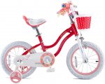 Royalbaby Girls Kids Bike Star girl 12 In. Bicycle Basket Training Wheels Pink Child's Cycle