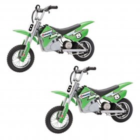 Razor MX400 Dirt Rocket Electric Toy Motocross Motorcycle Bike, Green (2 Pack)