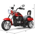 Costway 3 Wheel Kids Ride On Motorcycle 6V Battery Powered Electric Toy Red