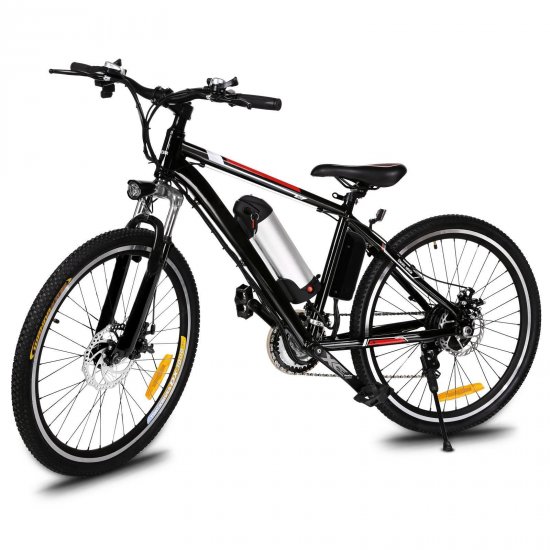 26\" 21 Speed 36V Electric Bike Mountain Bicycle for Adults with Removable Lithium-ion Battery Integrated Mens Electric Bike With LED Handlebar Display And LED Headlight HITC