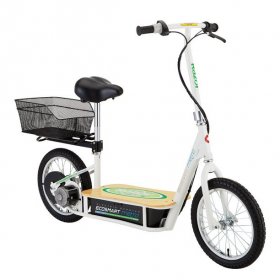 Razor EcoSmart Metro Electric Economical Green Scooter with Seat and Rack