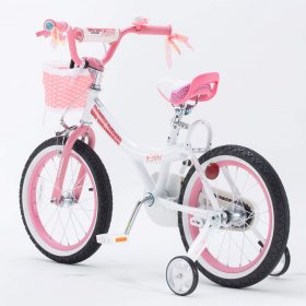 Royalbaby Jenny Pink 14 In. Kid's Bicycle With Training Wheels and Basket