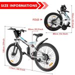 Folding Electric Mountain Bike with 26" Super Lightweight Magnesium Alloy 6 Spokes Integrated Wheel, Large Capacity Lithium-Ion Battery (36V 250W)