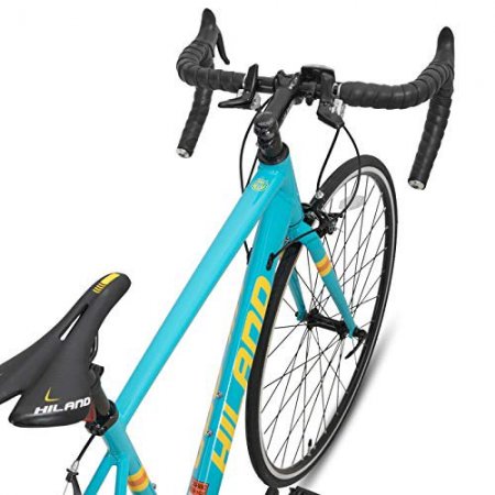 Hiland Road Bike 700c Racing Bike Aluminum City Commuter Bicycle with 21 Speeds Cyan 49CM