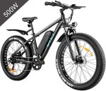 Vivi 500W 26" Electric Mountain Bicycle,4" Fat Tire Electric Bike with 48V/12.5Ah Li-Ion Battery,45 Mileage Adult E Bike/Beach Bike/Snow Bike