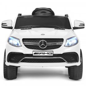 Costway White 12 V Mercedes Benz Powered Ride-On with Remote Control