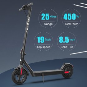 Hovsco Electric Scooter,8.5" Tires,600W Motor Max Speed 19MPH, Long Range Battery,Foldable and Portable Commuting Electric Scooter for Adults