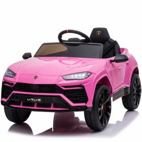 Electric Vehicle for Girls Boys, URHOMEPRO Power 4 Wheels Kids Ride on Toy Car, 12 Volt Ride on Cars with Remote Control, 3 Speed, Battery Powered, Lights, Music, Horn, Gift for Kids, Pink