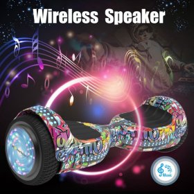 Hoverstar hover board 6.5 In. Flash Wheel Bluetooth Speaker with LED Light Self Balancing Wheel Electric Scooter