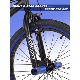 Kent 20" Ambush BMX Boy's Bike, Blue, for Height Sizes 4'2" and Up