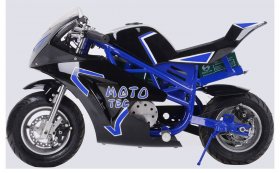 MotoTec 36v 500w Electric Powered Pocket Bike Mini Motorcycle GT Blue