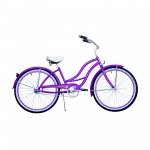 Micargi TAHITI 26" Beach Cruiser Coaster Brake Stainless Steel Spokes One Piece Crank Alloy Purple Rims 36H With Fenders