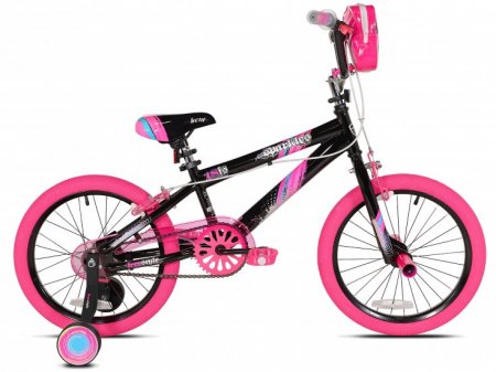 Kent 18" Sparkles Girl's Bike, Black/Pink