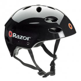 Razor Pocket Mod Vapor Electric Scooter (Black) & Youth Sport Helmet (Black)