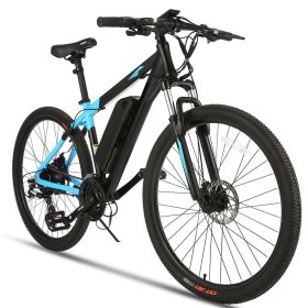 Generic High Speed 20MPH 350W Electric Bikes for Adults, 27.5 In. Mountain Bike, Removable 10.4A Lithium Ion Battery, 24 Speed Gears