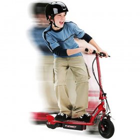 Razor E150 Kids Motorized 24 Volt 10 MPH Electric Powered Ride On Scooter, Red