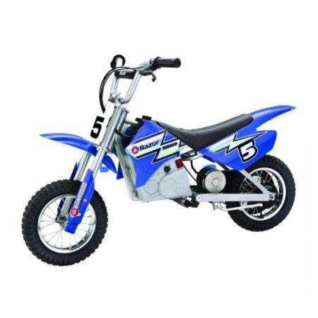 Razor MX350 Dirt Rocket Kids Electric Motocross Motorcycle Bikes, 1 Red & 1 Blue