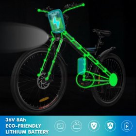 26" 21 Speed Folding Electric Mountain Bike For Adults Bicycle with 36V 250W Large Capacity Lithium-Ion Battery