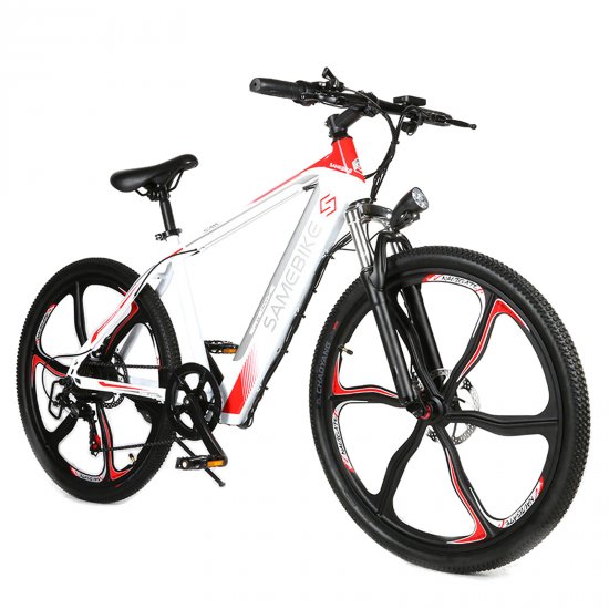 SAMEBIKE 26\'\' 350W Electric Bicycle for Commuting Short trip Shopping White