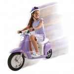 Razor Pocket Mod Betty 24V Electric Scooter (Purple) & Youth Helmet (Black)