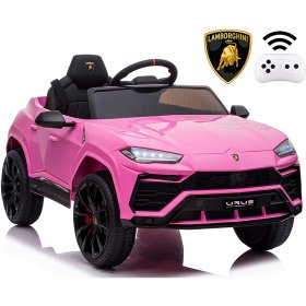 Ride on Toys for Kids, 12V Lamborghini Urus Ride on Car with Remote Control, Power 4 Wheels Electric Vehicle for Girls Boys, 3 Speeds Ride on Car with LED Lights, MP3 Music, Horn