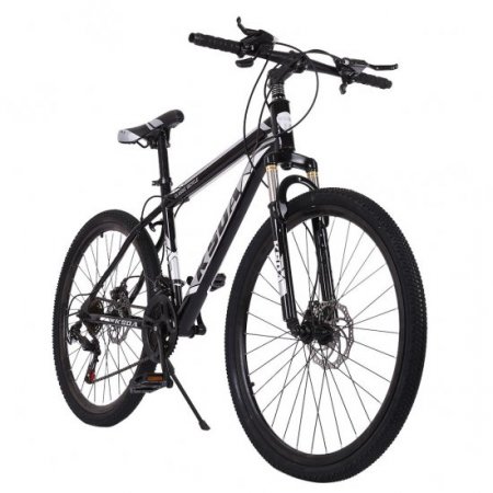 WMHOK-Black Junior Aluminum Mountain Bike Stone Mountain 26 Inch 21-Speed ??Bicycle